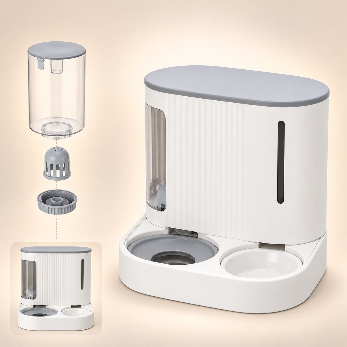 PetLune Duo™ Feeder & Water Station